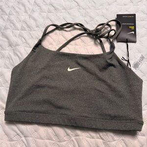 Nike Gray Sports Bra with Racerback Design